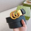 1660088460707256.jpg 627055 Gucci 双G带扣双面腰带 GG Marmont系列黑色男士皮带 金扣