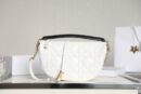 M7201 迪奥 VIBE HOBO 手袋中号 羊皮藤格纹饺子包 白色