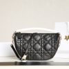 1660444615764089.jpg M7201 迪奥 VIBE HOBO 手袋中号 羊皮藤格纹饺子包 黑色
