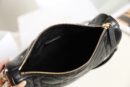 M7201 迪奥 VIBE HOBO 手袋中号 羊皮藤格纹饺子包 黑色