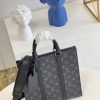 M46898 LV SAC PLAT CROSS 手袋 Monogram Eclipse 涂层帆布手提单肩公文包