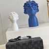 M46898 LV SAC PLAT CROSS 手袋 Monogram Eclipse 涂层帆布手提单肩公文包