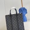 M46898 LV SAC PLAT CROSS 手袋 Monogram Eclipse 涂层帆布手提单肩公文包