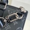 M46898 LV SAC PLAT CROSS 手袋 Monogram Eclipse 涂层帆布手提单肩公文包