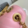M20853 LV NEW WAVE 小号链条包 绗缝牛皮单肩斜挎包 粉色