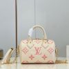 M46397 LV SPEEDY BANDOULIERE 20 手袋 Monogram 花卉图案枕头包