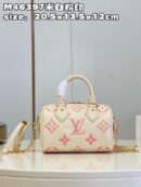 M46397 LV SPEEDY BANDOULIERE 20 手袋 Monogram 花卉图案枕头包