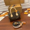 1682557979422241.jpg M46234 LV SPEEDY BANDOULIERE 20手袋 Monogram 涂层帆布枕头包 黑色背带