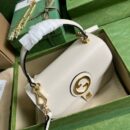 735101 Gucci Blondie系列手提包 圆形互扣式双单间手提包 白色
