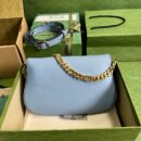 699268 Gucci Blondie系列肩背包 圆形互扣式双G单肩包 浅蓝色
