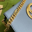 699268 Gucci Blondie系列肩背包 圆形互扣式双G单肩包 浅蓝色
