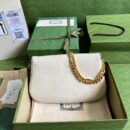 699268 Gucci Blondie系列肩背包 圆形互扣式双G单肩包 白色