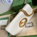 699268 Gucci Blondie系列肩背包 圆形互扣式双G单肩包 白色