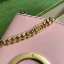 699268 Gucci Blondie系列肩背包 圆形互扣式双G单肩包 浅粉色