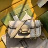 735178 Gucci Horsebit 1955系列肩背包 古驰手提单肩包 米白色