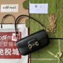 735178 Gucci Horsebit 1955系列肩背包 古驰手提单肩包 黑色