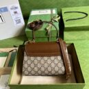 703848 Gucci Horsebit 1955系列迷你手袋 古驰女士单肩手提包 棕色