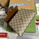 703848 Gucci Horsebit 1955系列迷你手袋 古驰女士单肩手提包 棕色