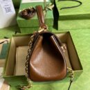 703848 Gucci Horsebit 1955系列迷你手袋 古驰女士单肩手提包 棕色