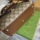 703848 Gucci Horsebit 1955系列迷你手袋 古驰女士单肩手提包 棕色