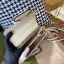703848 Gucci Horsebit 1955系列迷你手袋 古驰女士单肩手提包 白色