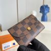 N64423 LV ROSALIE 零钱包 Damier Ebene 帆布钱包 LV豆豆钱夹 粉色
