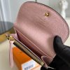 N64423 LV ROSALIE 零钱包 Damier Ebene 帆布钱包 LV豆豆钱夹 粉色