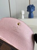N64423 LV ROSALIE 零钱包 Damier Ebene 帆布钱包 LV豆豆钱夹 粉色