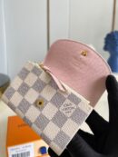 N61276 LV ROSALIE 零钱包 Damier Azur 帆布钱夹 LV豆豆钱夹 粉色