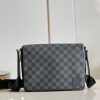 N42710 LV DISTRICT 小号邮差包 Damier Graphite 帆布男士单肩斜挎包