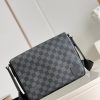 N42710 LV DISTRICT 小号邮差包 Damier Graphite 帆布男士单肩斜挎包