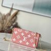 M81759 LV FELICIE POCHETTE 手袋 牛皮压纹三合一链条包 LV三件套 粉色