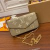 1686211555280274.jpg M69977 LV LV FELICIE POCHETTE 手袋 牛皮压纹三合一链条包 LV三件套 灰色
