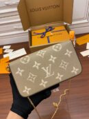 M69977 LV LV FELICIE POCHETTE 手袋 牛皮压纹三合一链条包 LV三件套 灰色
