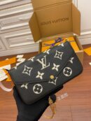 M80482 LV FELICIE POCHETTE 手袋 牛皮压纹三合一链条包 LV三件套 黑色