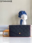 M64099 LV FELICIE POCHETTE 手袋 牛皮压纹三合一链条包 LV三件套 海蓝色