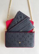 M64099 LV FELICIE POCHETTE 手袋 牛皮压纹三合一链条包 LV三件套 海蓝色