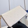 M82363 LV FELICIE POCHETTE 手袋 牛皮压纹三合一链条包 LV三件套 奶白色