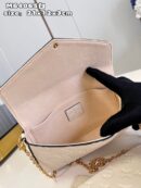 M82363 LV FELICIE POCHETTE 手袋 牛皮压纹三合一链条包 LV三件套 奶白色