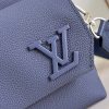 M22611 LV FASTLINE 邮差包 柔软牛皮男士单肩斜挎包 蓝色