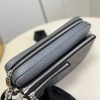 M46603 LV TRIO 邮差包 压纹牛皮男士三合一斜挎包 灰色