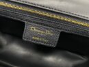M9242 迪奥 CARO 中号手袋 柔软牛皮革藤格纹 黑色