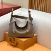 爱马仕 Lindy 琳迪包 大象灰 Togo牛皮 进口 原料 蜡线手缝 银扣 30cm