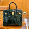 16a1d1b5111d3be.jpg 爱马仕 Birkin 30cm 祖母绿 金扣 一级皮湾鳄鱼皮 臻品级别
