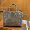 16a257d567ddd65.jpg 爱马仕 Birkin 铂金包 斑鸠灰 一级皮 尼罗鳄鱼皮 臻品级别 银扣 30cm