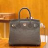 爱马仕 Birkin 铂金包 尼罗鳄鱼皮 锡器灰 30cm