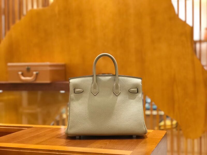 爱马仕 Birkin 25cm 斑鸠灰 Togo小牛皮 银扣 原版蜜蜡线 顶级手缝 - Image 3