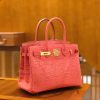爱马仕 Birkin 铂金包 尼罗鳄鱼皮 唇膏粉 30cm
