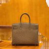 17db5b600b21af3.jpg 爱马仕 新增现货 Birkin 30cm 大象灰 南非KK级鸵鸟皮 金扣 原版蜜蜡线 顶级手工缝制