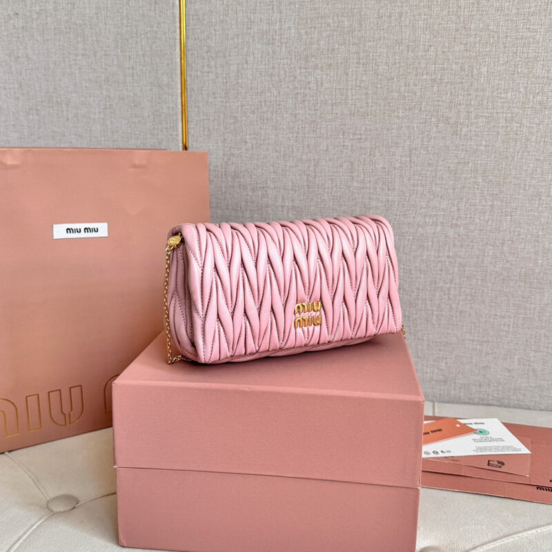 miumiu缪缪*Matelasse系列5BP086单肩包粉色 - Image 7